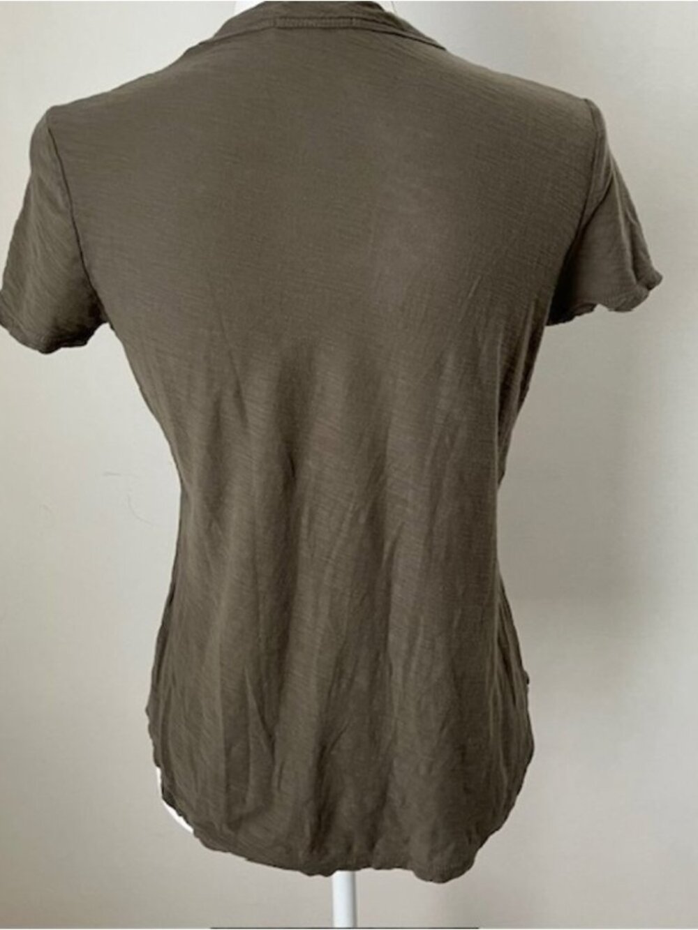 Crew Neck Tee - Olive Green - Picture 2 of 2